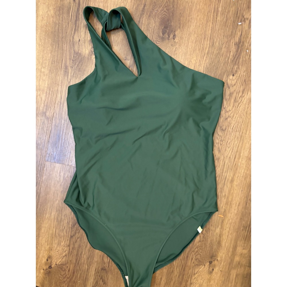 SUMMERSALT Green Side Stroke One Piece Swimsuit Bathing‎ 12